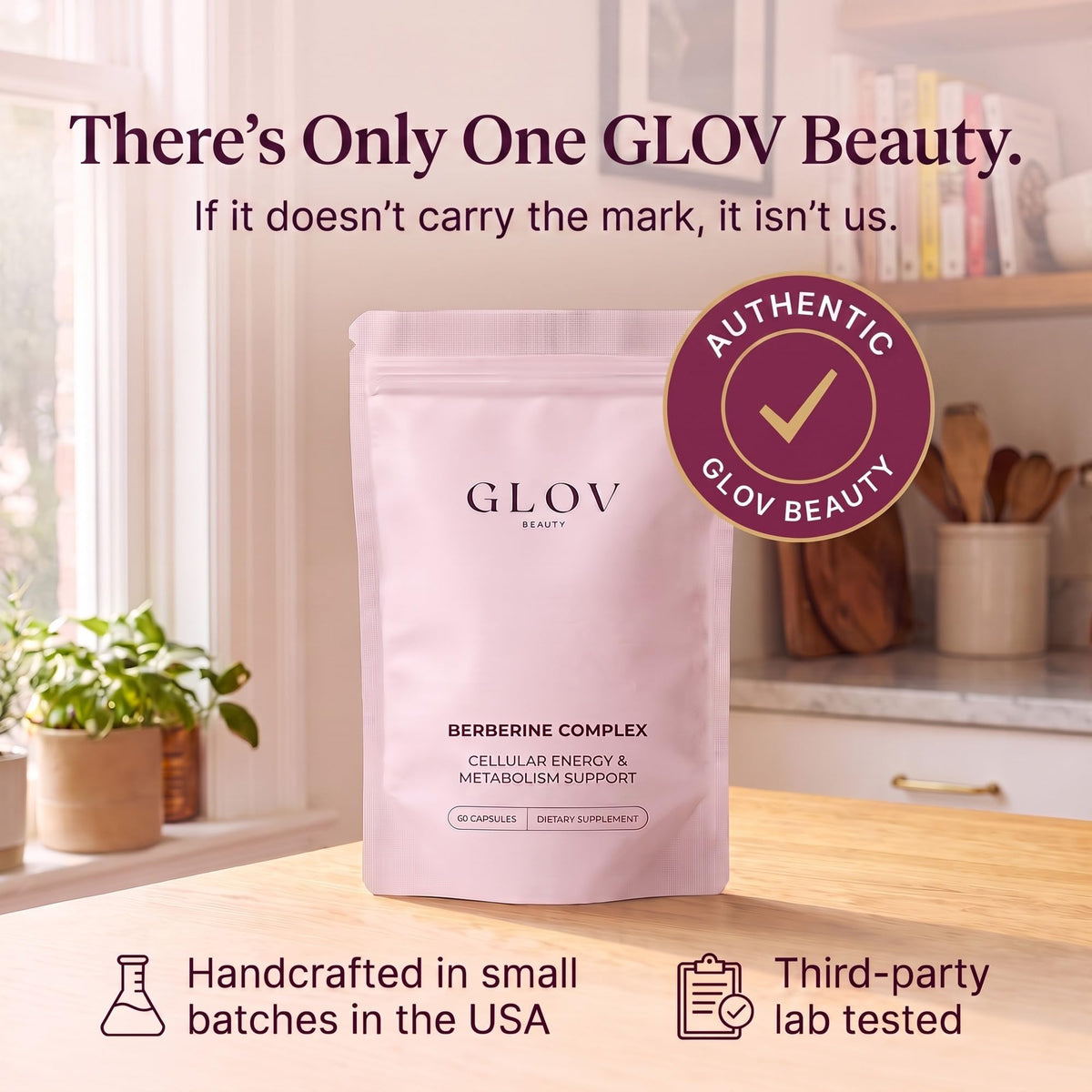 Glov Beauty Complexe de Berbérine 60 capsules emballage