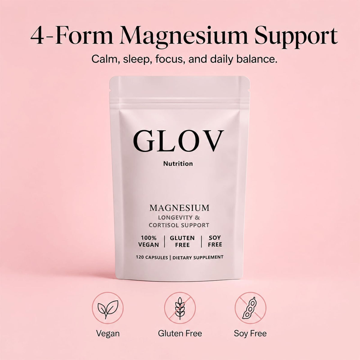 Glov Nutrition Complexe Magnésium 68g emballage