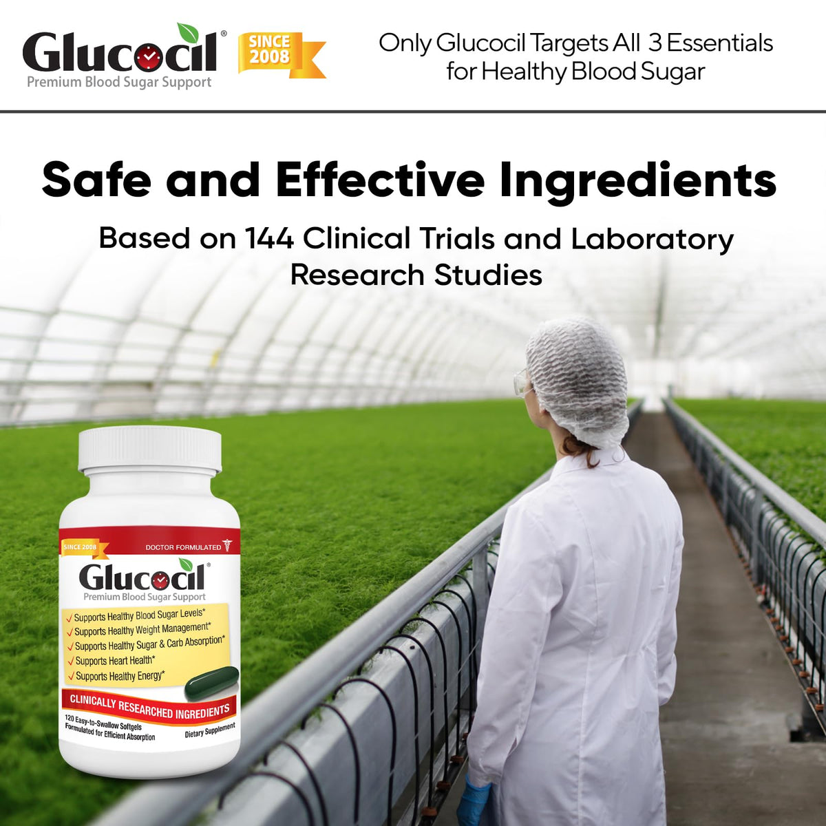 Glucocil Softgels présentation sur un fond naturel