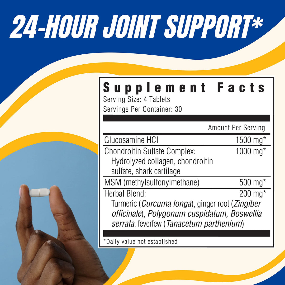 Glucoflex Glucosamine étiquette avec ingrédients