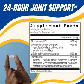 Glucoflex Glucosamine étiquette avec ingrédients
