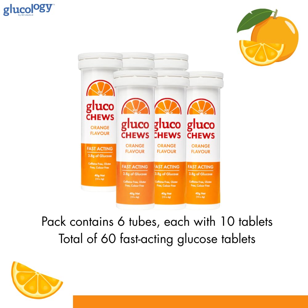 Glucology Glucochews tablettes sur une surface plane