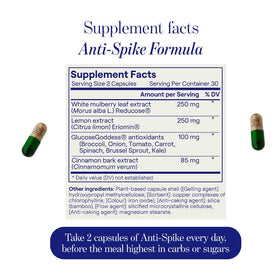 Glucose Revolution Anti-Spike Formula, vue arrière du produit