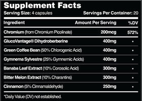 GlucoSurge 400mg Dihydroberberine boîte et capsules