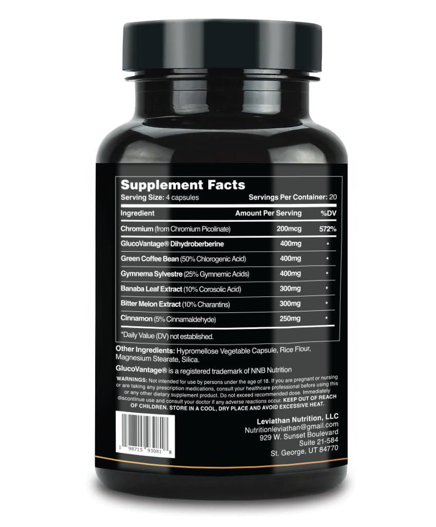 GlucoSurge 400mg Dihydroberberine sur une table avec verre d'eau