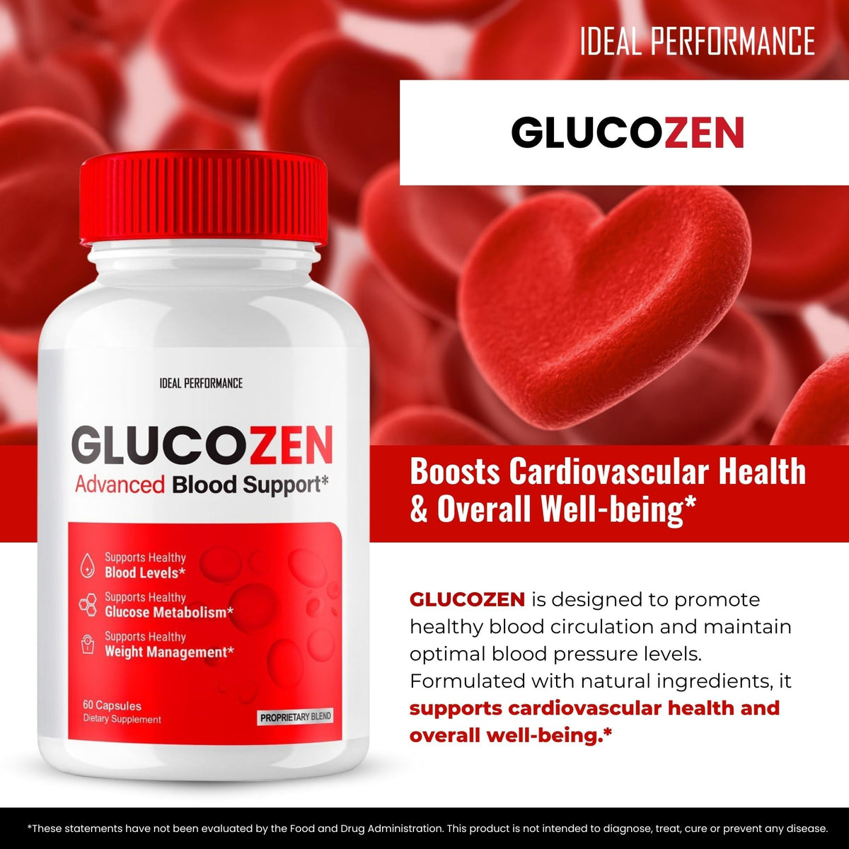 Glucozen Capsules, présentation des gélules à côté de la boîte