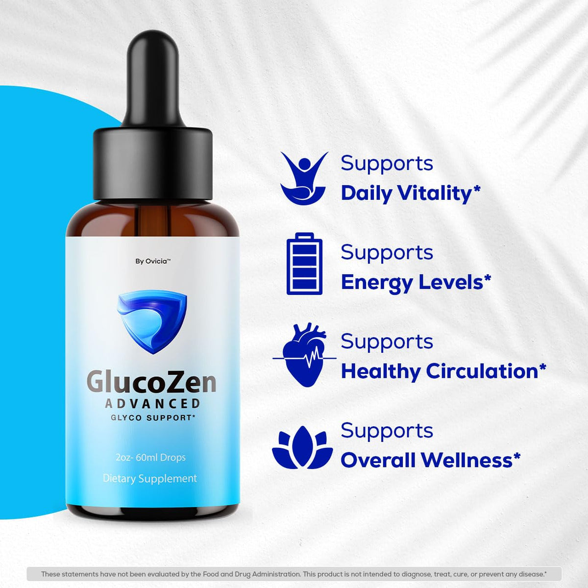 Glucozen Drops d'OVICIA en utilisation sur une table