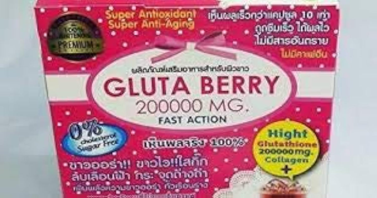 Gluta Berry Boisson 200000 mg PUNCH arrière de la boîte