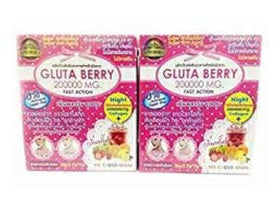 Gluta Berry Boisson 200000 mg PUNCH sachet avant ouverture