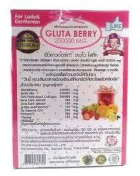 Gluta Berry Boisson 200000 mg PUNCH sur une table en bois