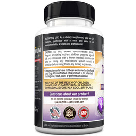 Glutathion 500mg BioSchwartz, capsules sur une table en bois
