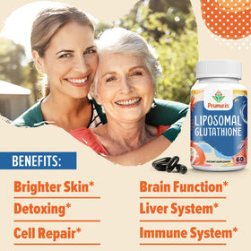 Glutathion Liposomal Prunucis avec un verre d'eau