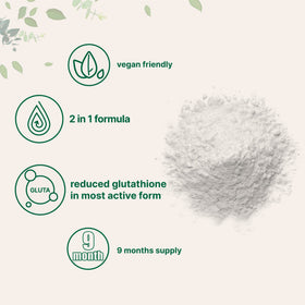 Glutathione en poudre Micro Ingredients dans un bol