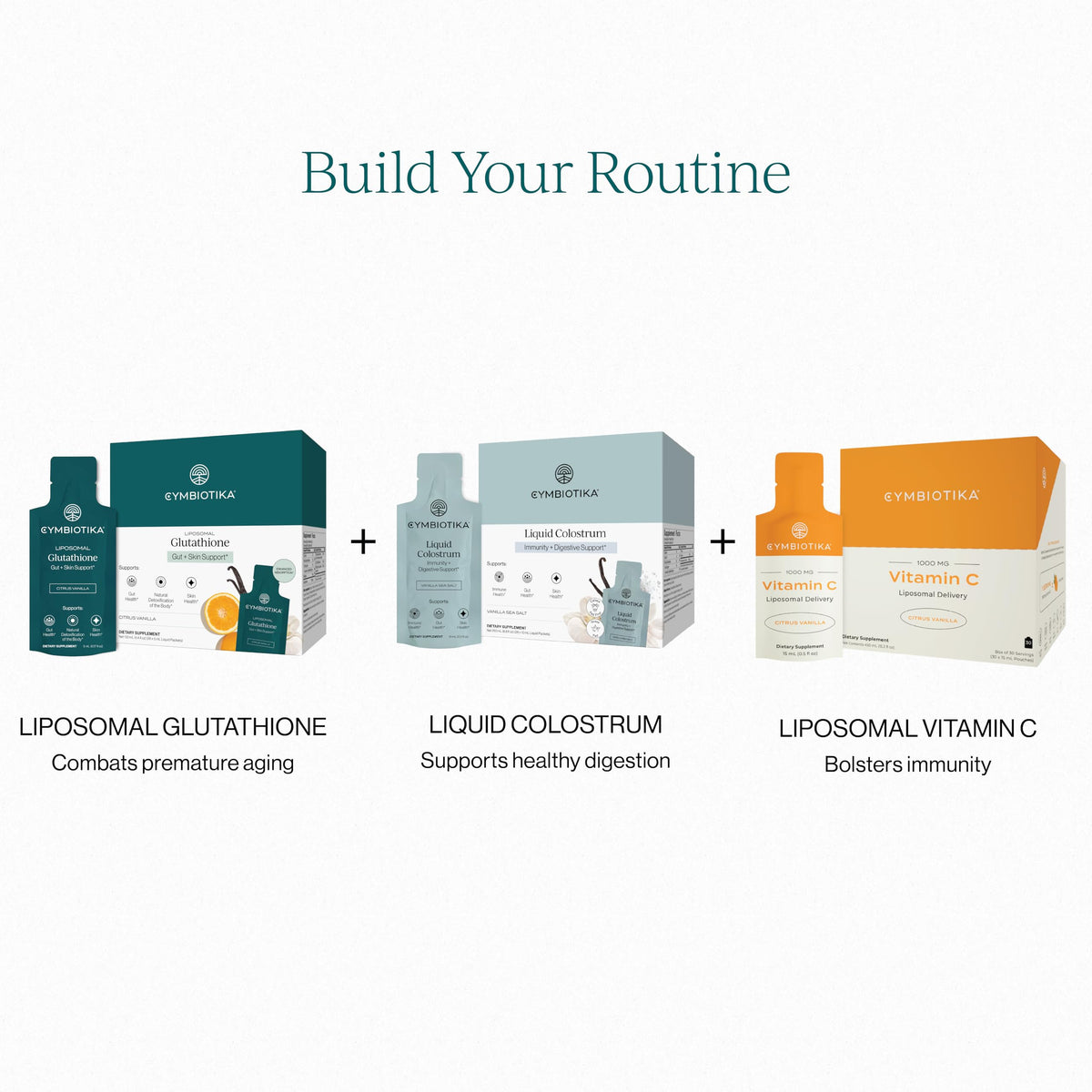 Glutathione Liposomal CYMBIOTIKA avec PQQ et CoQ10 sur une table