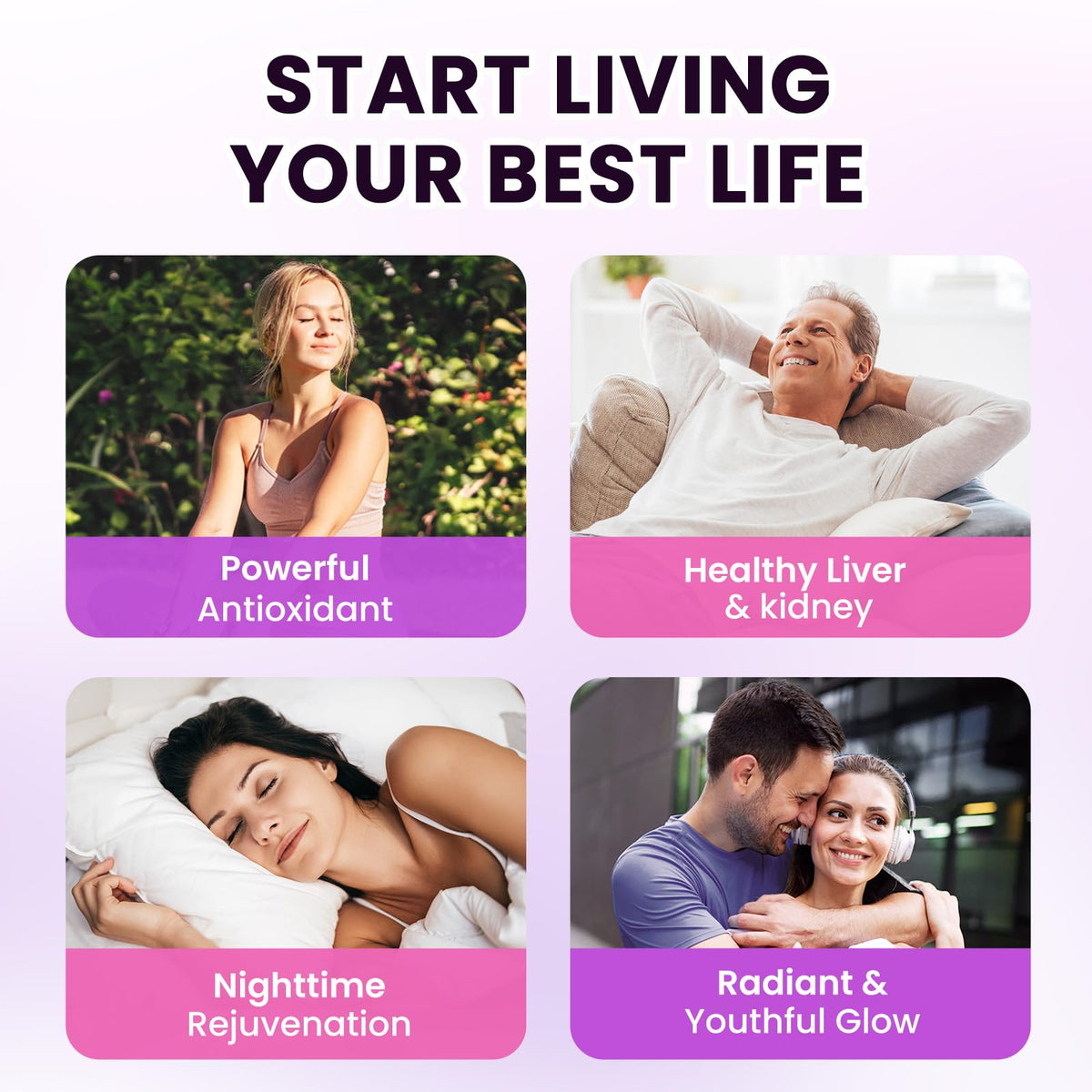 Glutathione Liposomal Lukaree avec ingrédients en arrière-plan