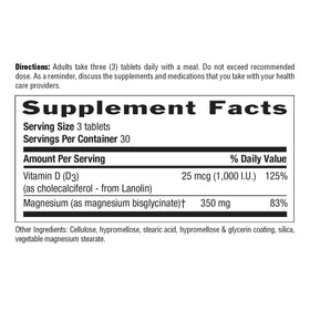 Glycinate de Magnésium 350 mg avec Vitamine D3, présentation du produit