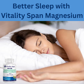 Glycinate de Magnésium 400mg Vitality Span, capsules à l'intérieur du flacon