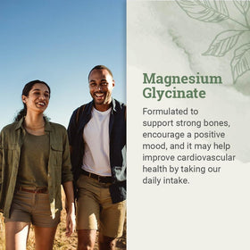 Glycinate de Magnésium 500mg Earth Harmony Naturals étiquette informative