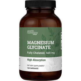 Glycinate de Magnésium 500mg Earth Harmony Naturals vue de face
