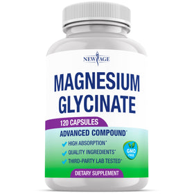 Glycinate de Magnésium 500mg NEW AGE, vue avant de l'emballage