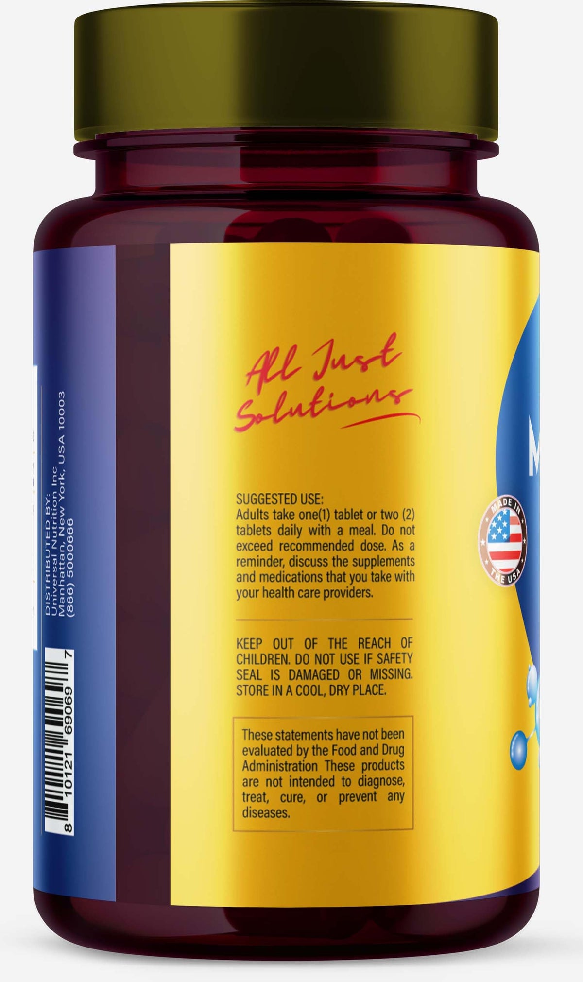Glycinate de magnésium AJS Nutrition avec étiquette visible