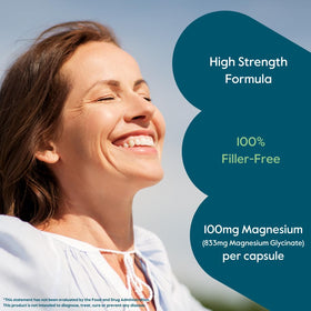 Glycinate de Magnésium BESTVITE 400 mg vue arrière avec informations nutritionnelles