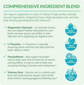 Glycinate de Magnésium Dr. Olivia Naturals, capsules sur une surface en bois