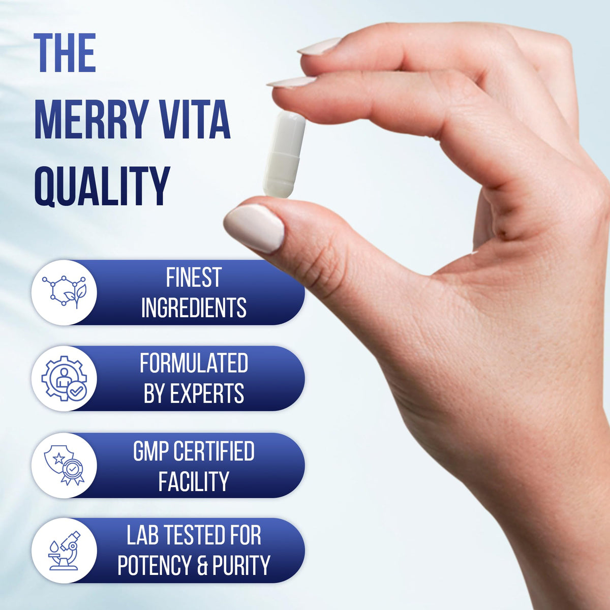 Glycinate de magnésium MERRY VITA capsules en gros plan