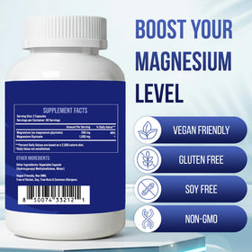 Glycinate de magnésium MERRY VITA capsules sur une table