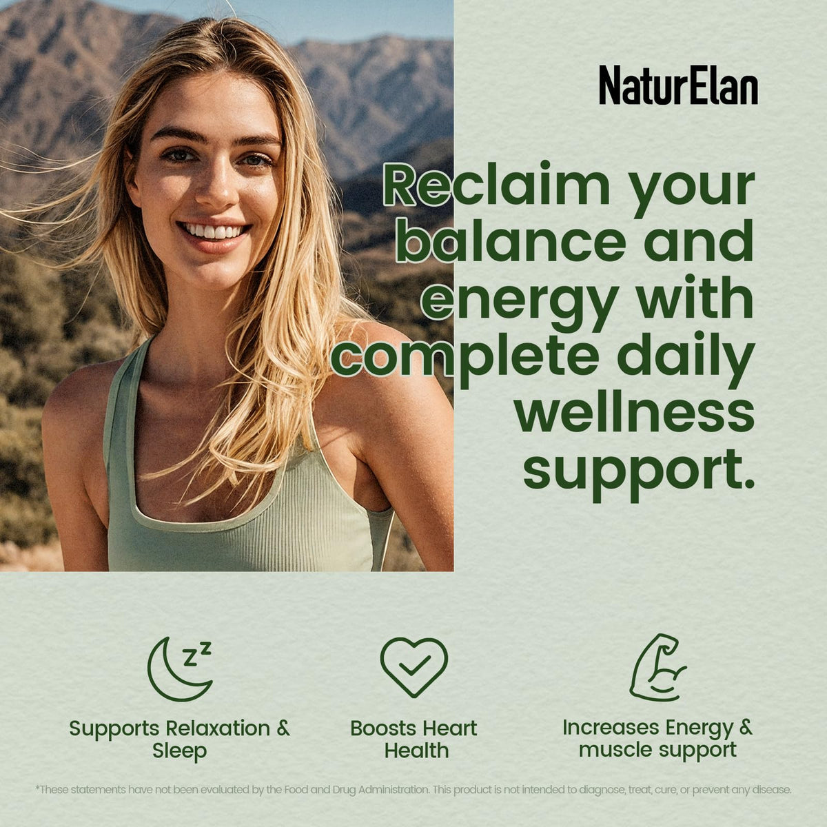 Glycinate de Magnésium NaturElan 2307mg capsules végétales sur une table