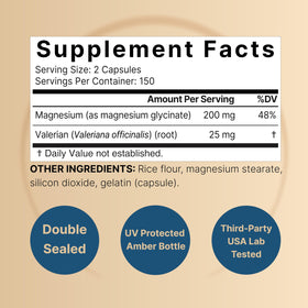 Glycinate de magnésium pur NatureBell, capsules vues de côté