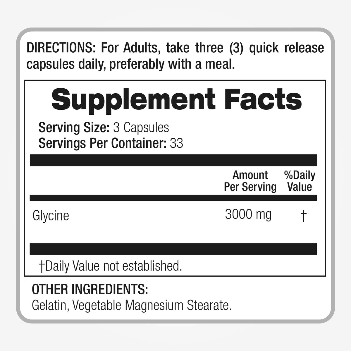 Glycine FITO MEDIC'S avec capsules à côté d'une main