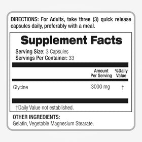 Glycine FITO MEDIC'S avec capsules à côté d'une main