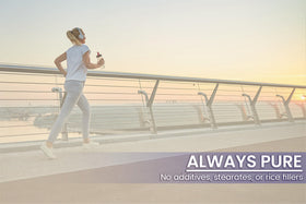 Glycine PURE ORIGINAL INGREDIENTS 100 capsules avec un verre d'eau