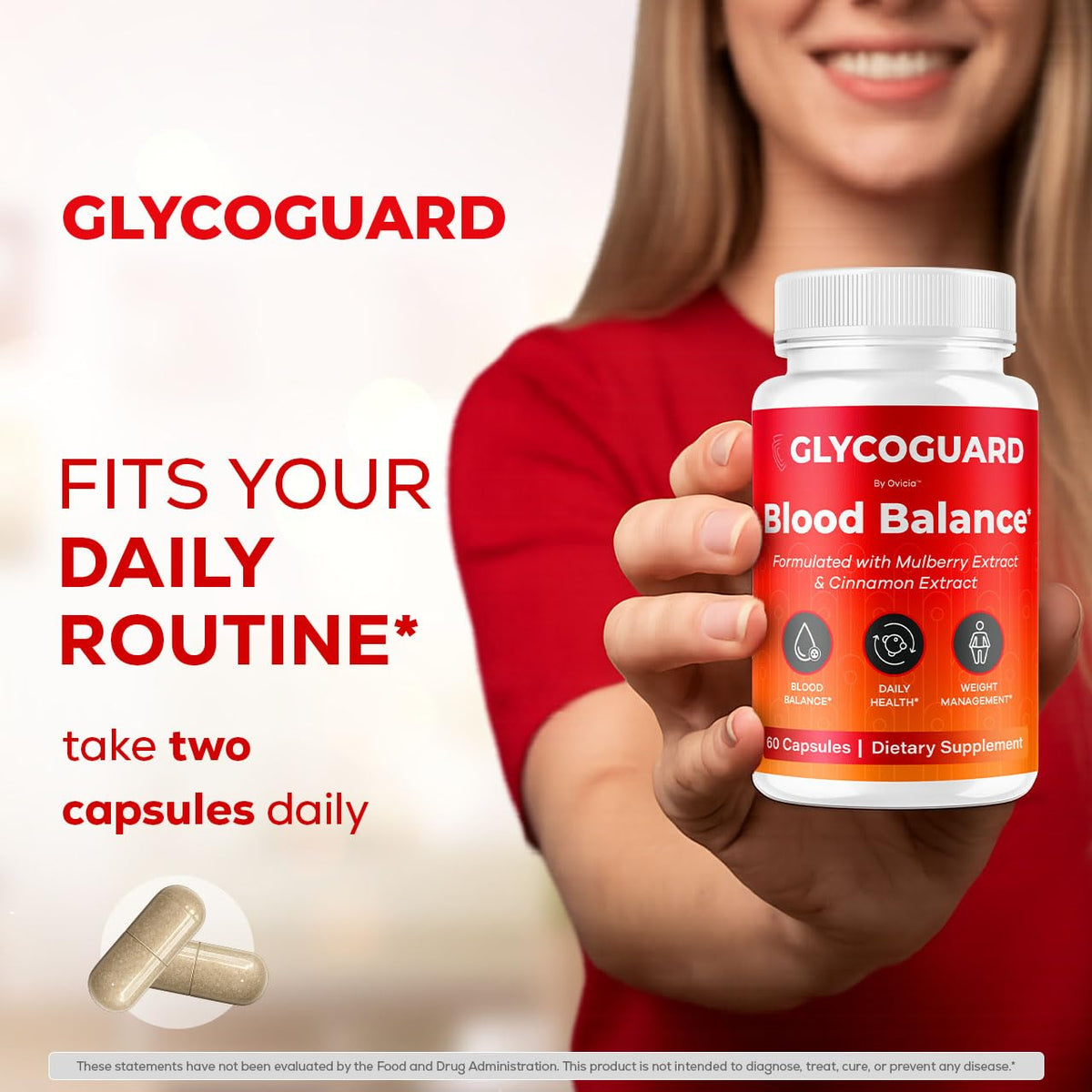Glyco Guard Capsules, prise quotidienne avec un verre d'eau