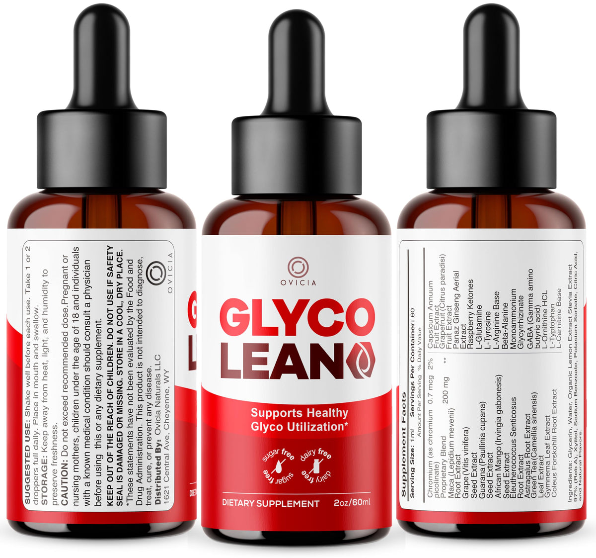 Glyco Lean Drops OVICIA avec des accessoires de bien-être