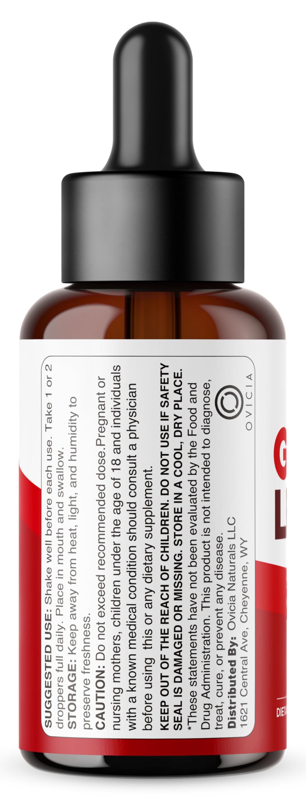 Glyco Lean Drops OVICIA avec un verre d'eau