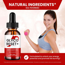 Glyco Reset Drops en usage sur une table de cuisine