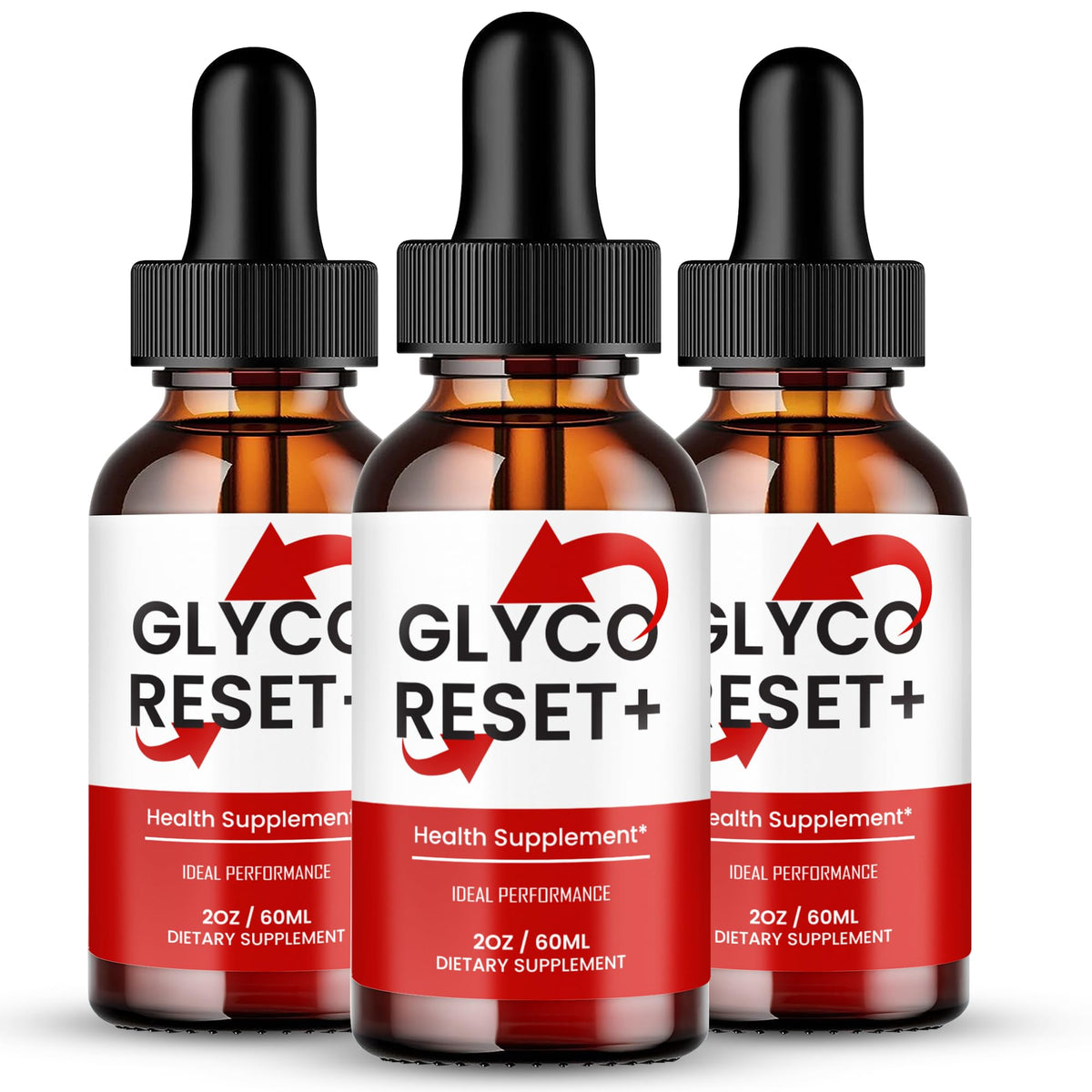 Glyco Reset Drops flacon avant vue avec gouttes