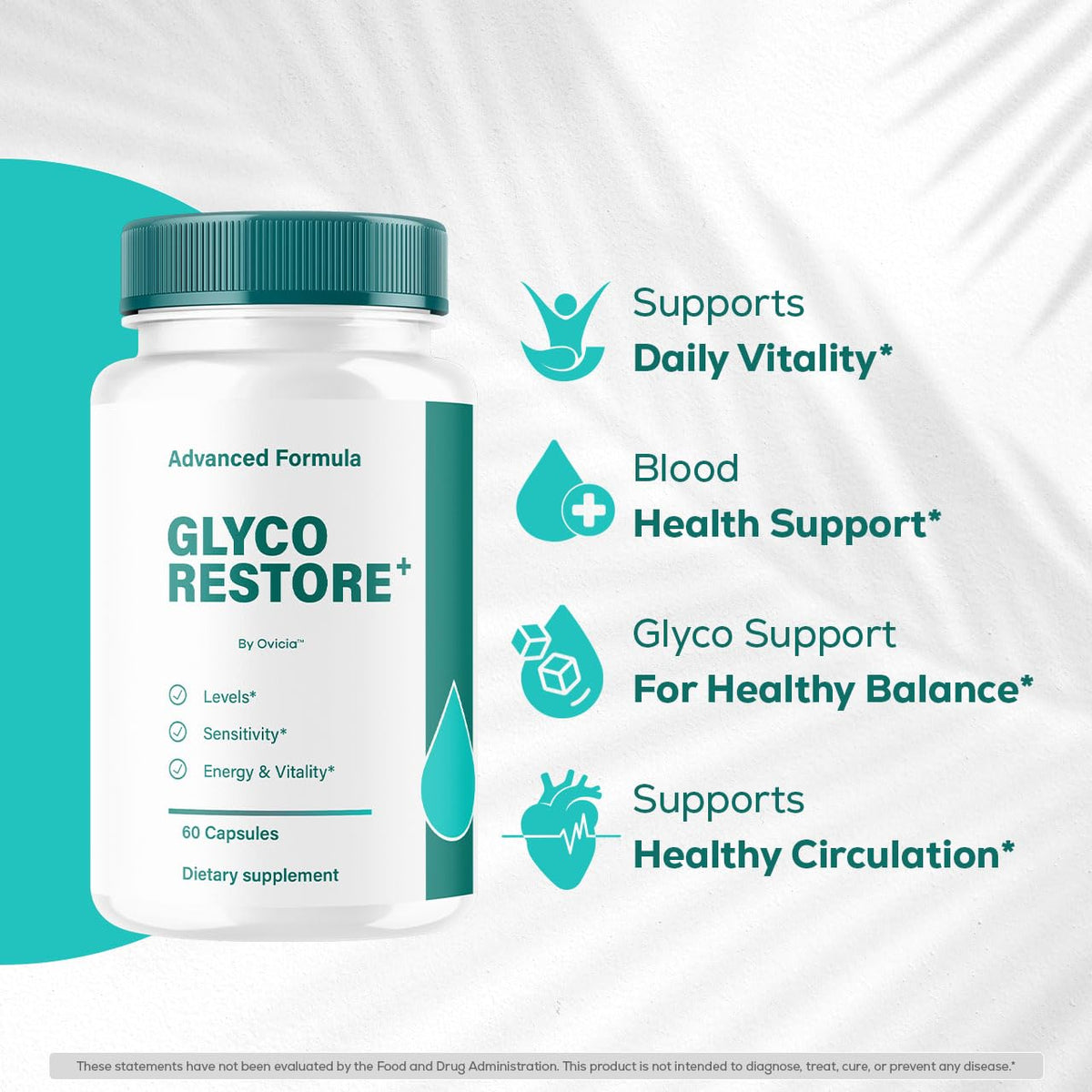 Glyco Restore Capsules d'OVICIA, côté de l'emballage