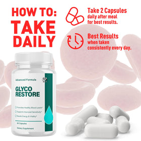 Glyco Restore Capsules MJO sur un fond neutre