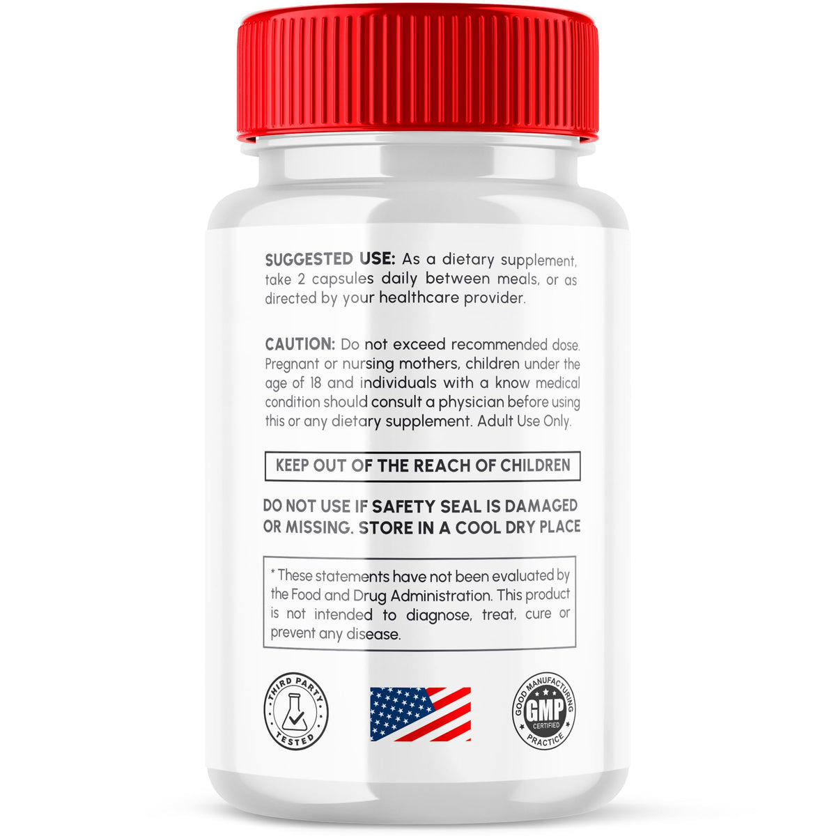 Glyco Sync, flacon ouvert avec capsules visibles
