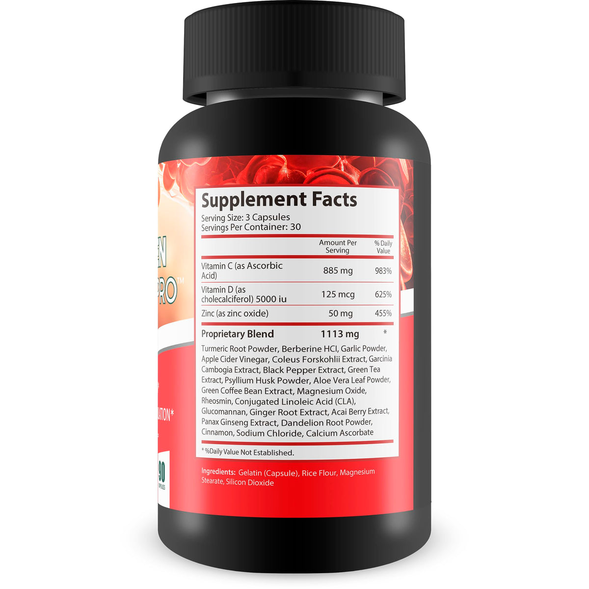 Glycogen Support Pro emballage avec informations nutritionnelles
