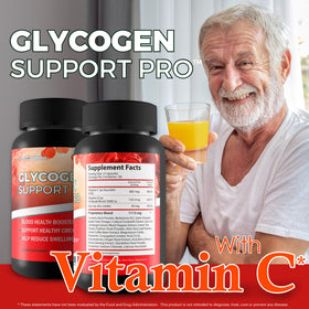 Glycogen Support Pro, vue de côté avec étiquette visible