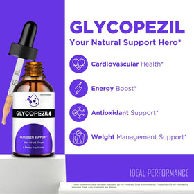 Glycopezil Drops avec étiquette et informations nutritionnelles