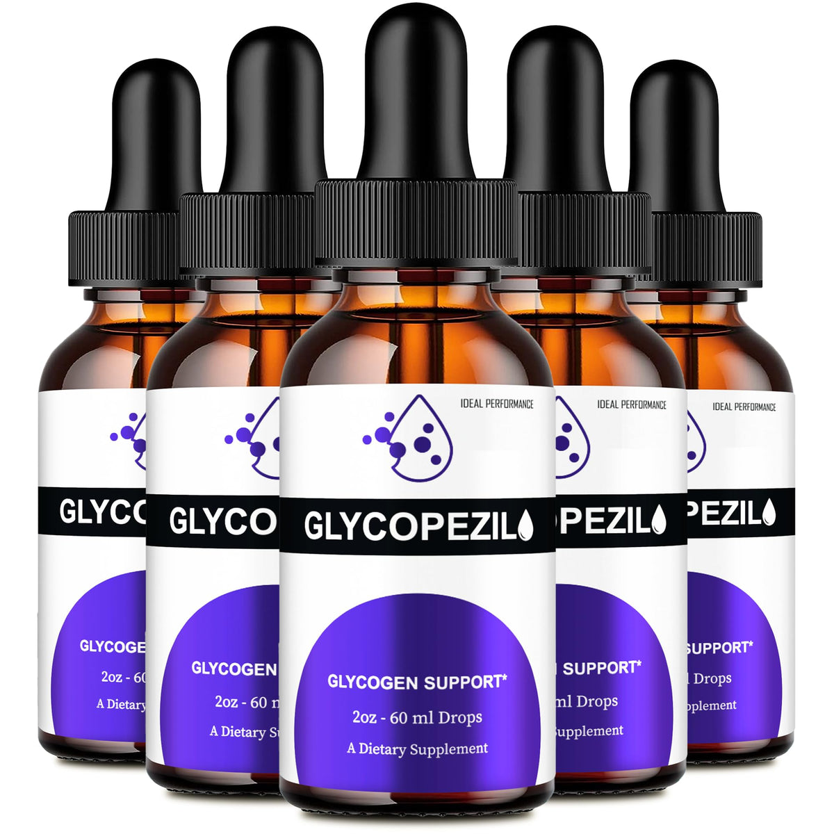 Glycopezil Drops flacon avant avec étiquette informative