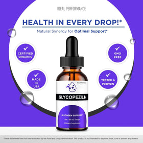 Glycopezil Drops sur fond neutre