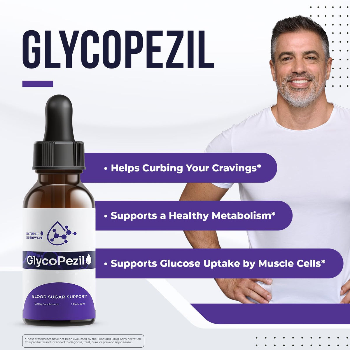 GlycoPezil Gouttes flacon ouvert montrant le compte-gouttes