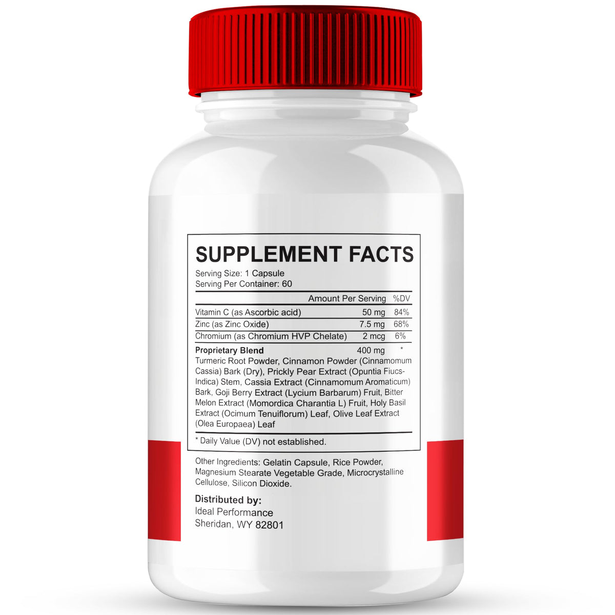 GlycoScience Blood Optimizer Capsules, vue arrière du flacon