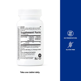 GNC Acide Folique 400mcg côté de la boîte